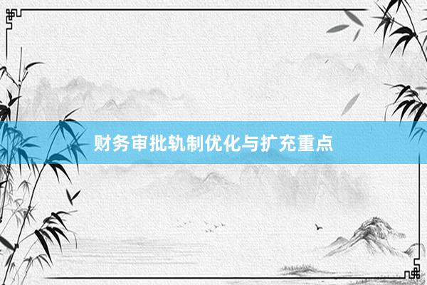 财务审批轨制优化与扩充重点